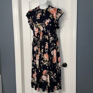 3. Bloom Chic Midi Dress PTP 25 1/2" with Pockets - New with Tag